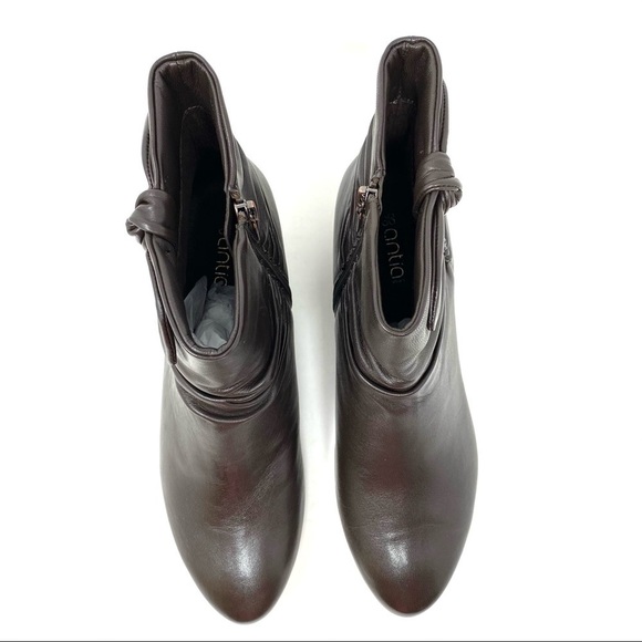 Antia leather Cindy ankle boots Mocha WIDE - Picture 4 of 8